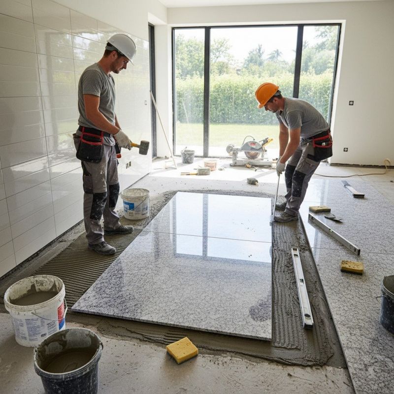 Marble Tile Floor Installation in Olathe, KS