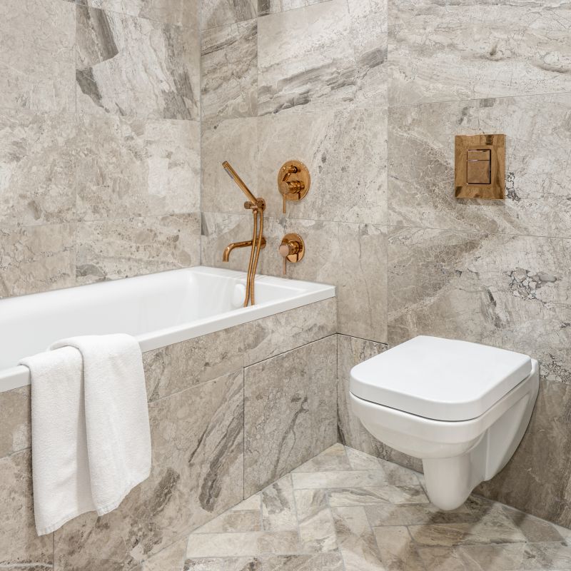 White Marble Tile Installation in Kansas City, KS